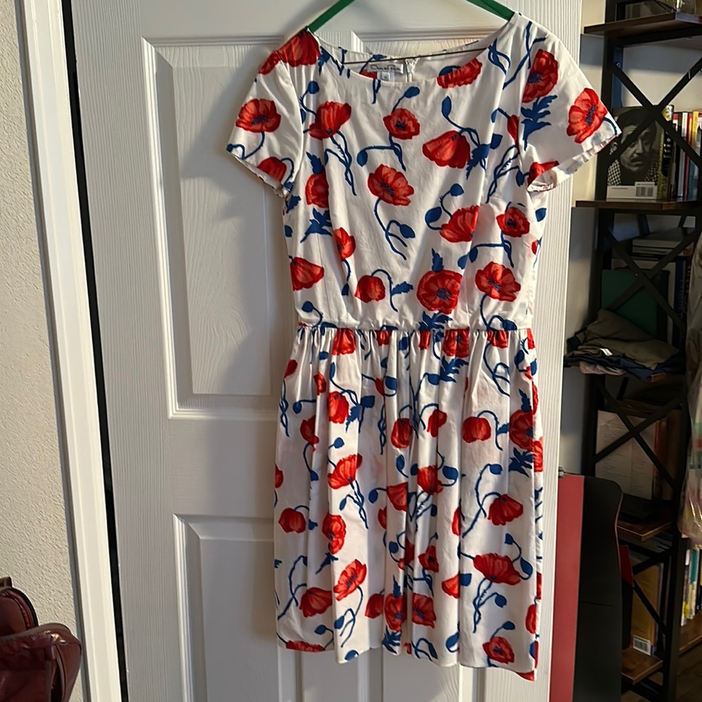 Oscar de la Renta poppy dress